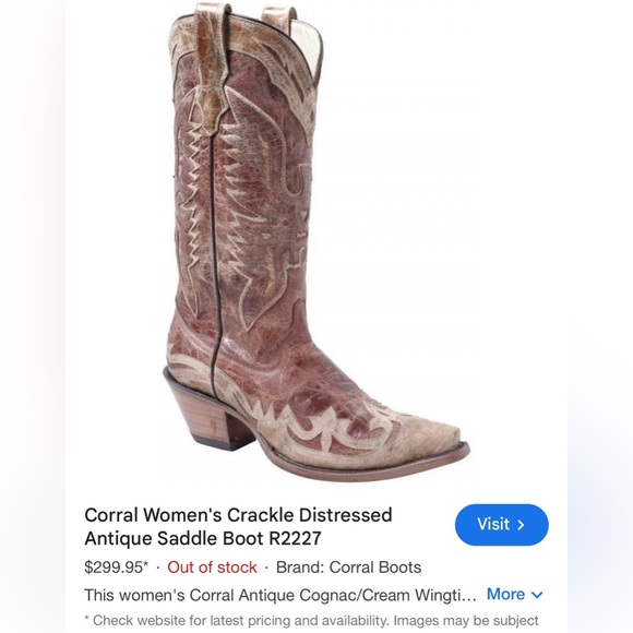 Corral Crackle Distressed Antique Saddle Western Womens Cowboy Boots - Picture 15 of 15